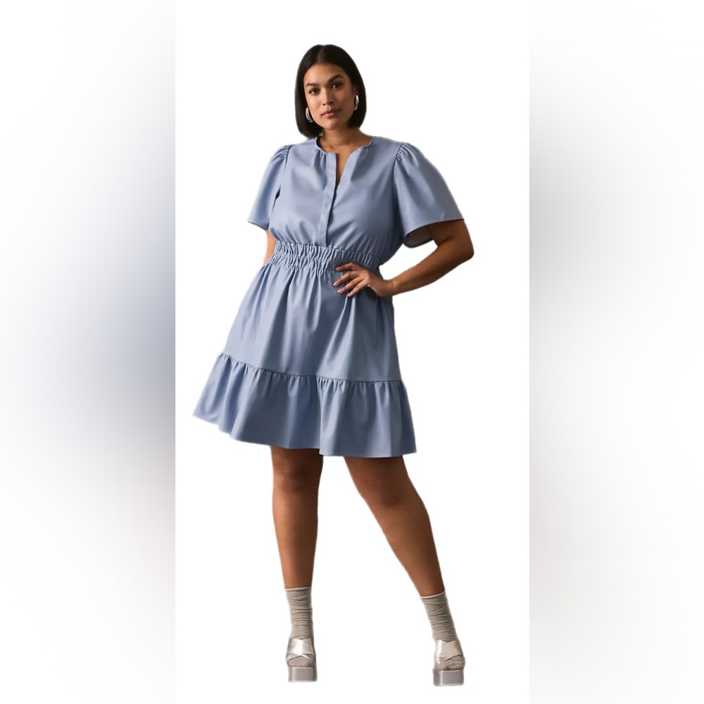 The Somerset Vegan Leather Mini Dress by Anthropologie Size 3X Plus
